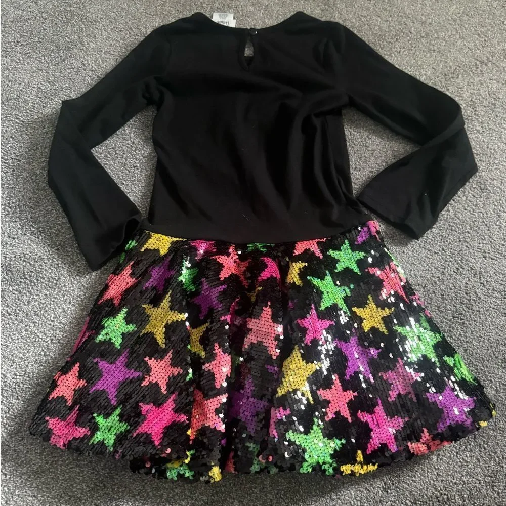 Counting Daisies Hocus Pocus Kids Sequin Dress Sz M (7/8)